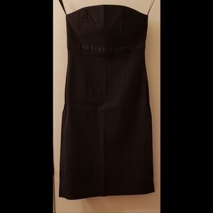 Strapless black dress